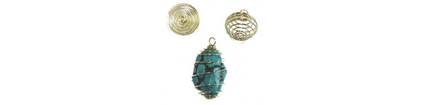 cage pendentif pour pierre
