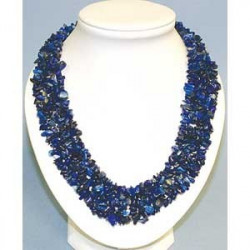 collier lapis-lazuli baroque 5 rangs