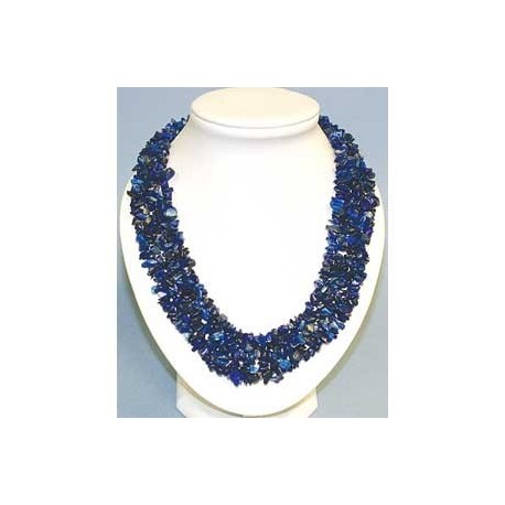 collier lapis-lazuli baroque 5 rangs