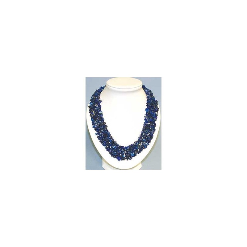 collier lapis-lazuli baroque 5 rangs