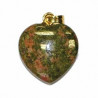 oeil de tigre pendentif en coeur 