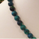 boucle d'oreille azurite chrysocolle boules 