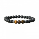 bracelet, homme  oeil de tigre et onyx