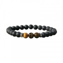 bracelet, homme oeil de tigre et onyx
