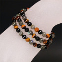 bracelet  oeil de tigre, labradorite et tourmaline