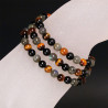 bracelet  oeil de tigre, labradorite et tourmaline