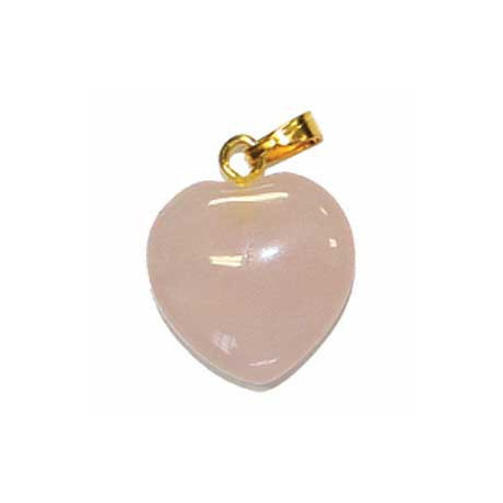 Pendentif coeur Quartz Rose