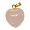 Pendentif coeur Quartz Rose