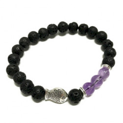 Bracelet Pierre de Lave  et...