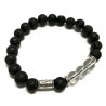 Bracelet Pierre de Lave  et pierre fine