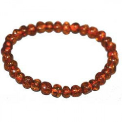 Bracelet en Ambre Cognac