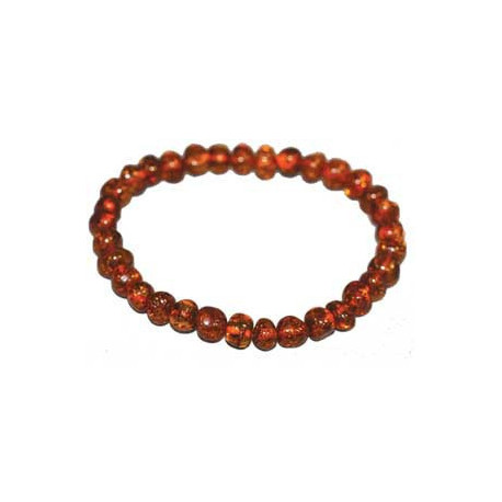 Bracelet en Ambre Cognac