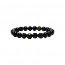 Bracelet obsidienne dorée 4, 6 ou 8 mm