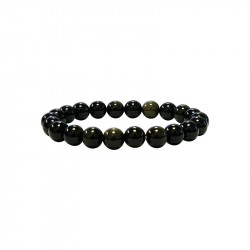 Bracelet obsidienne dorée...