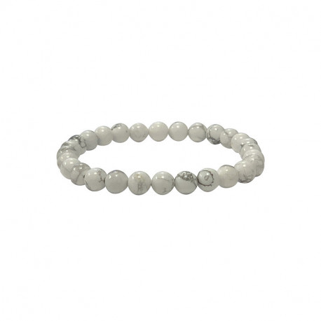 Bracelet Howlite boules 3 à 8 mm