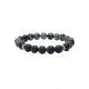 Bracelet Obsidienne mouchetée et Onyx - homme