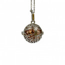 Pendentif Bola Arbre de vie avec boule bronze grelot