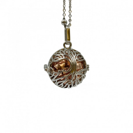 Pendentif Bola Arbre de vie avec boule bronze grelot