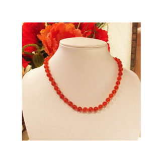 cornaline collier boule