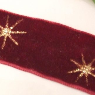 ruban rouge étoilé noël