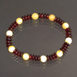 Bracelet en Ambre pastilles et boules