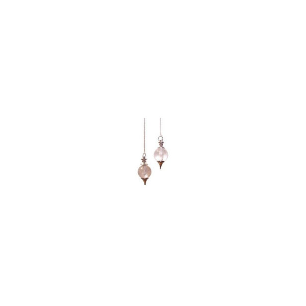 pendule boule quartz rose