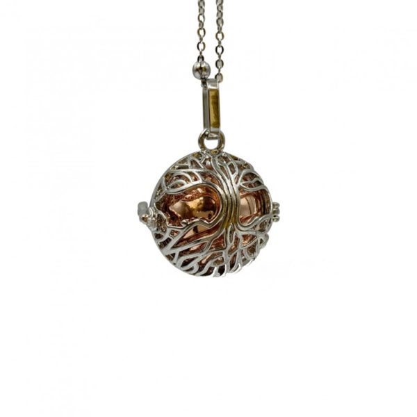 Pendentif Bola Arbre de vie avec boule bronze grelot
