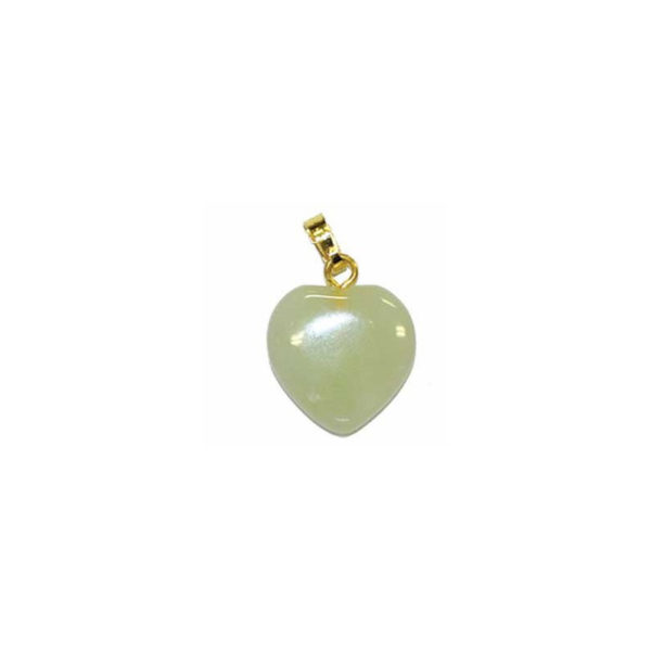 boucles d'oreilles en coeur jade clair new jade