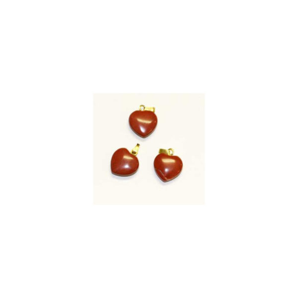 pendentif en coeur jaspe rouge