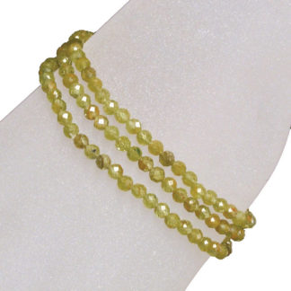 péridot bracelet 3 rangs facettés