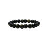 Bracelet obsidienne dorée 4, 6 ou 8 mm