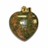 oeil de tigre pendentif en coeur