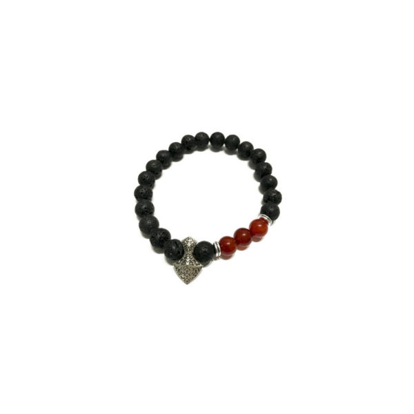 Bracelet Pierre de Lave et pierre fine