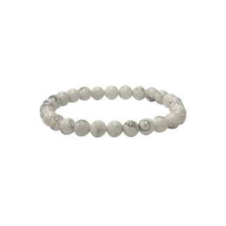 Bracelet Howlite boules 3 à 8 mm