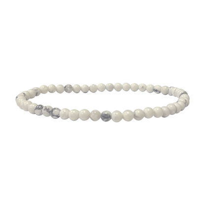 Bracelet Howlite boules 3 à 8 mm