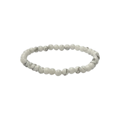 Bracelet Howlite boules 3 à 8 mm