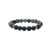 Bracelet Obsidienne mouchetée et Onyx - homme